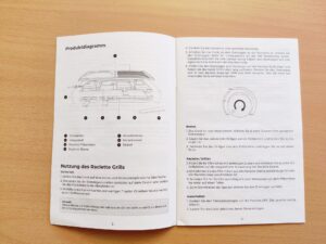 Klamer 1500 Raclette Bedienungsanleitung innen