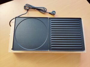 Klamer 1500 Raclette Grillplatten glatt und geriffelt