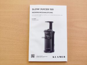 Klamer 150 Slow-Juicer Bedienungsanleitung