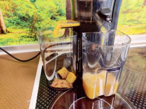 Klamer 150 Slow-Juicer Orangen im Entsafter