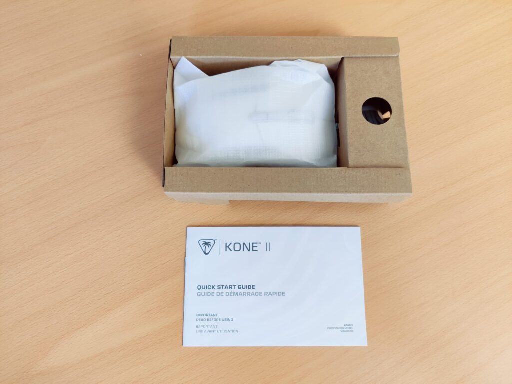 Turtle Beach Kone II Gaming-Maus verpackt mit Anleitung