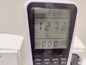 Leifheit CleanTenso Power 2.0 Dampfreiniger Stromverbrauch auf höchster Stufe