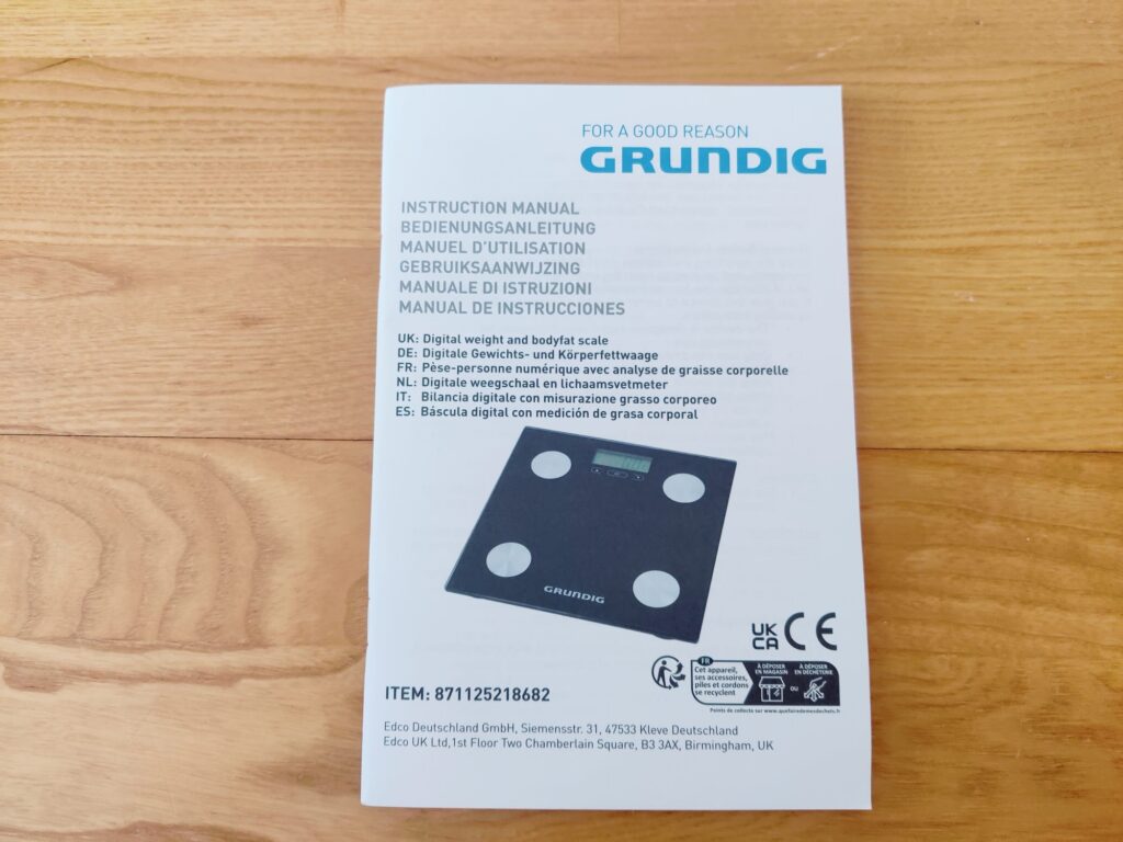 Grundig 18682 Personenwaage Bedienungsanleitung