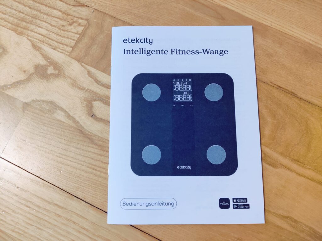 Etekcity EFS-C651-KDE Personenwaage Bedienungsanleitung