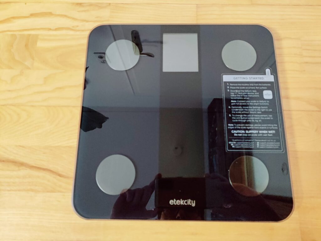 Etekcity EFS-C651-KDE Körperfettwaage von oben