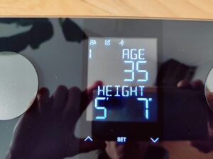 Etekcity EFS-C651-KDE Personenwaage Profil Alter und Größe