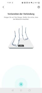 Etekcity EFS-C651-KDE Personenwaage App Verbindungsversuch