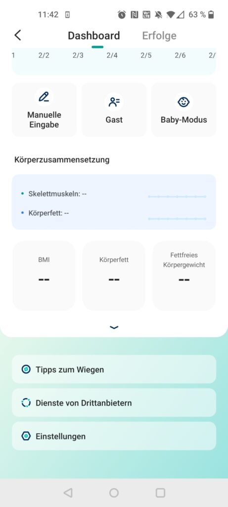 Etekcity EFS-C651-KDE Personenwaage App Baby-Modus