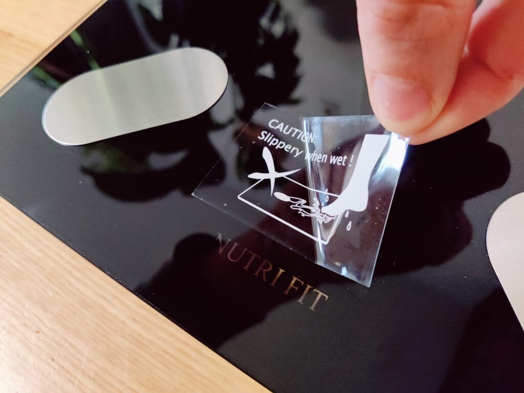 NUTRI FIT iF1122D Körperfettwaage Warnsticker