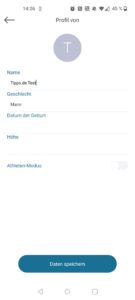 NUTRI FIT iF1122D Körperfettwaage App Profil