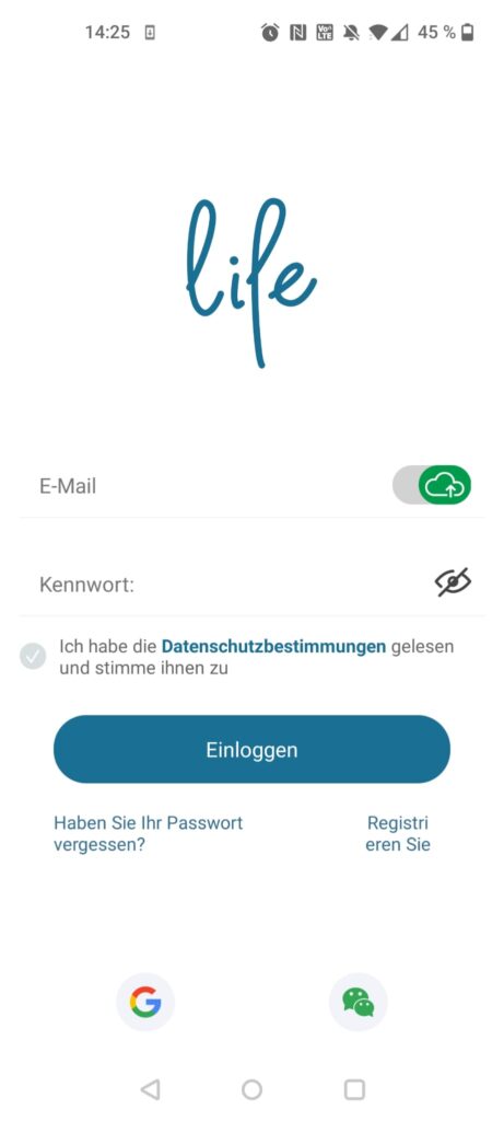 NUTRI FIT iF1122D Personenwaage App Registrierung