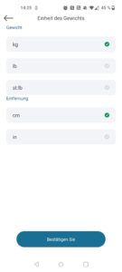 NUTRI FIT iF1122D Personenwaage App Einheitsauswahl