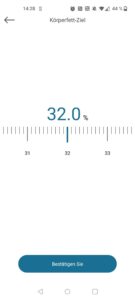 NUTRI FIT iF1122D Körperfettwaage App Körperfett-Ziel