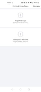 NUTRI FIT iF1122D Körperfettwaage App Gerät hinzufügen