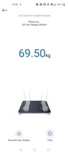 NUTRI FIT iF1122D Körperfettwaage App Messung