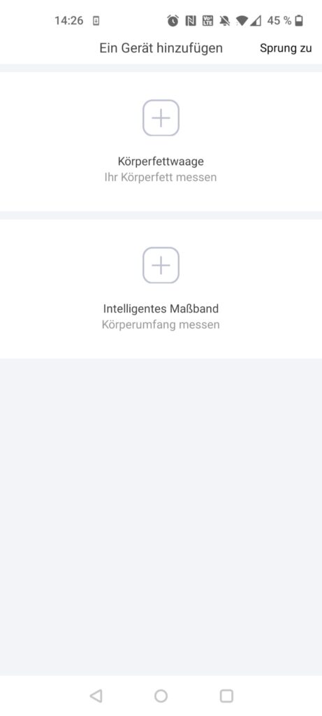 NUTRI FIT iF1122D Personenwaage App Geräteauswahl