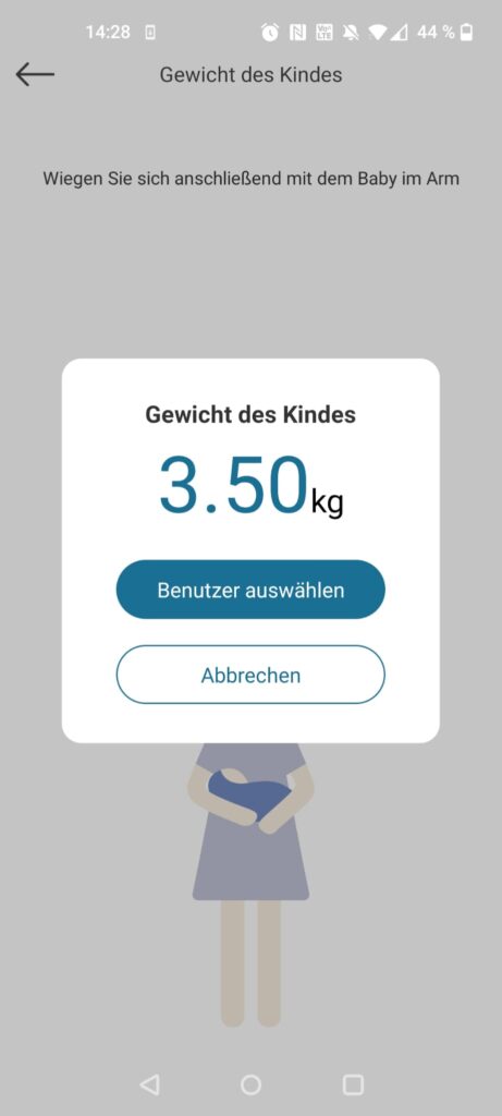 NUTRI FIT iF1122D Körperfettwaage App Baby-Modus Gewichtsanzeige
