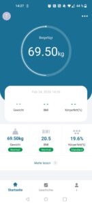 NUTRI FIT iF1122D Personenwaage App Speicherung Messwert