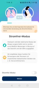 Etekcity EFS-C651-KDE Körperfettwaage App Nullstrommodus