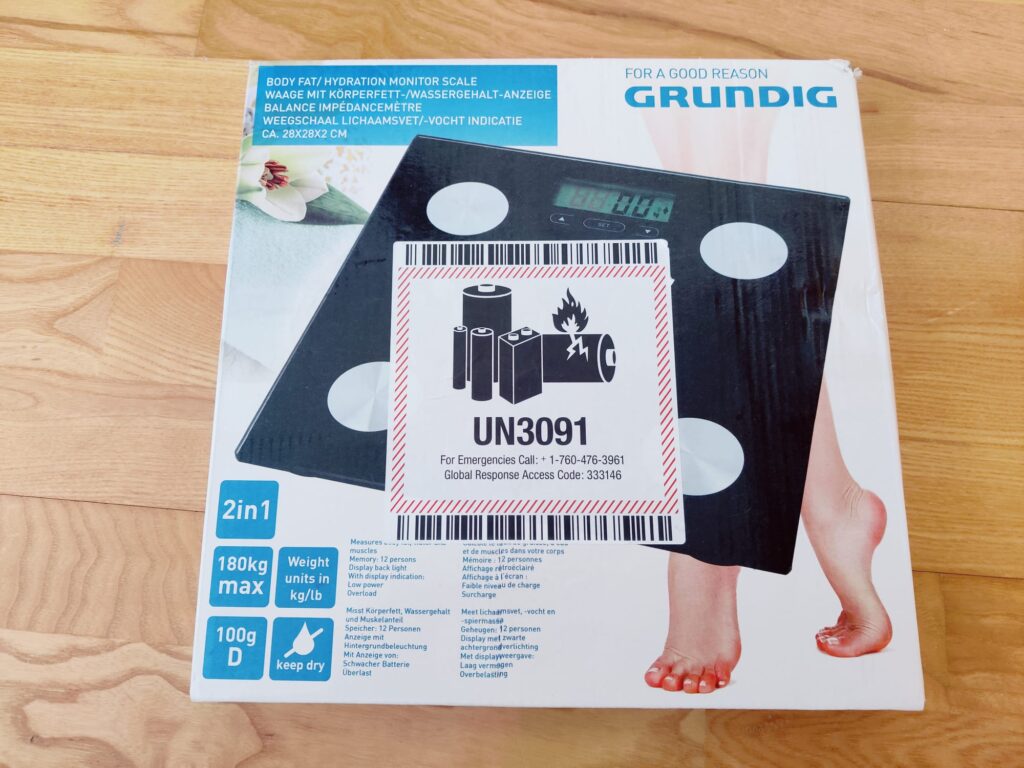 Grundig 18682 Körperfettwaage Verpackung