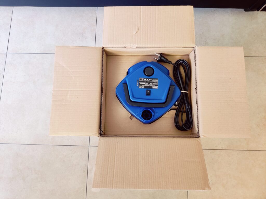 Scheppach AVC20 Aschesauger Verpackung offen