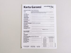 HyperX QuadCast 2 S Mikrofon Garantiekarte