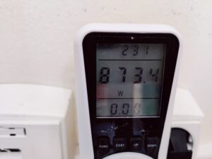 Einhell TC-AV 1830 D Aschesauger Stromverbrauch auf höchster Stufe