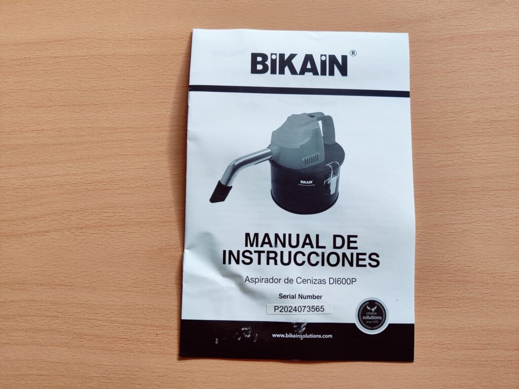 Bikain DI600P Aschesauger Bedienungsanleitung