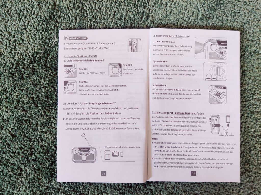 Prunus J-369 Kurbelradio Bedienungsanleitung innen