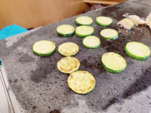 Tefal Pierrade Gourmet PR620D12 Raclette Grillergebnis Gemüse