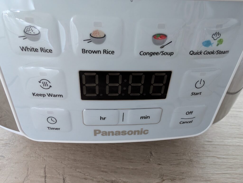 Panasonic SR-DA152WXE Reiskocher Bedienfeld