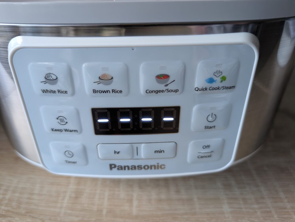 Panasonic SR-DA152WXE Reiskocher Display