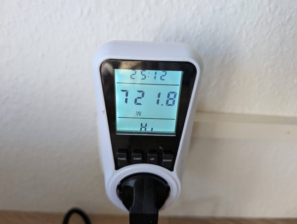 Panasonic SR-DA152WXE Reiskocher Leistunghsaufnahme Warmhalten