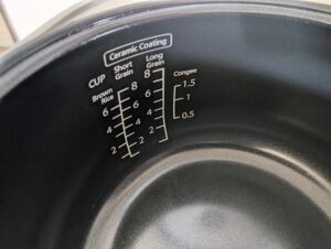 Panasonic SR-DA152WXE Reiskocher Skala