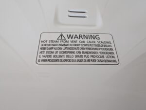 Panasonic SR-DA152WXE Reiskocher Warnhinweis