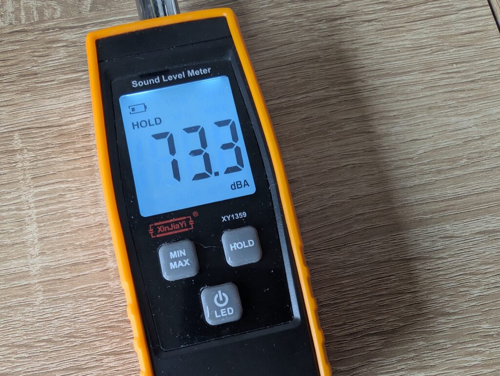 SILBERTHAL-Kaffeemühle Betriebslautstärke