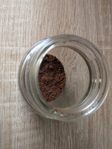 SILBERTHAL-Kaffeemühle fein gemahlen im Behälter