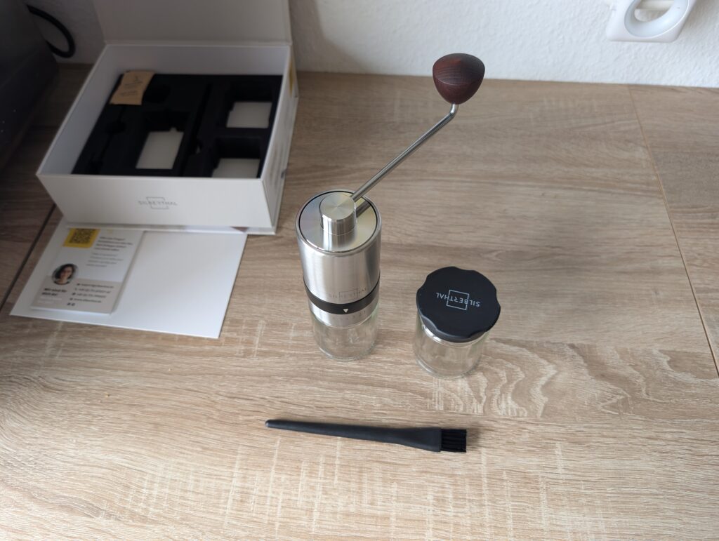 SILBERTHAL-Kaffeemühle zusammengebaut