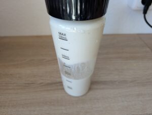 Tefal Blend Up Smoothie-Maker Banane Cashew Smothie nach dem Mixen