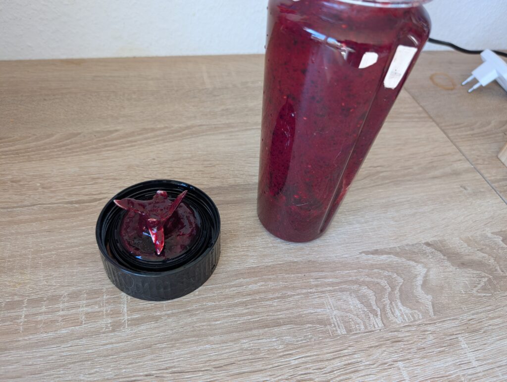 Tefal Blend Up Smoothie-Maker gefrorene Beeren fertig
