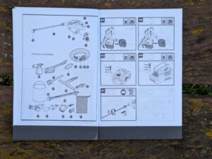 WORX WG633E Hydroshot Akku-Hochdruckreiniger Anleitung geöffnet