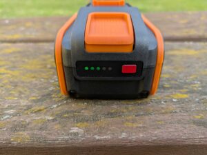 WORX WG633E Hydroshot Akku-Hochdruckreiniger Ladestandanzeige