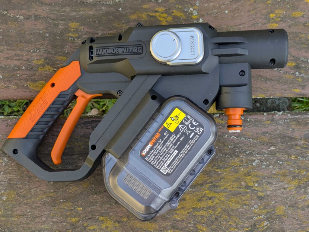 WORX WG633E Hydroshot Akku-Hochdruckreiniger von unten