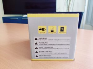 MAYTHANK F04 Taschenlampe Verpackung seitlich