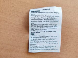 MAYTHANK F04 Taschenlampe Bedienungsanleitung