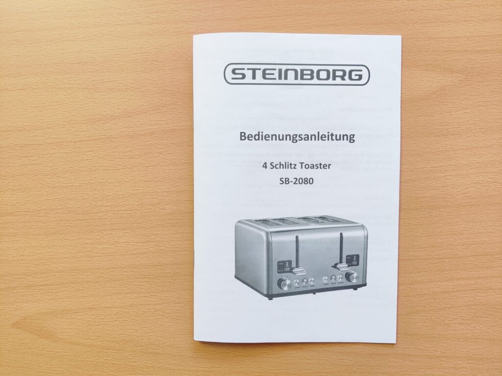 Steinborg SB-2080 Toaster Bedienungsanleitung