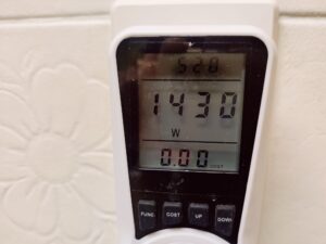 Steinborg SB-2080 Toaster Stromverbrauch auf höchster Stufe